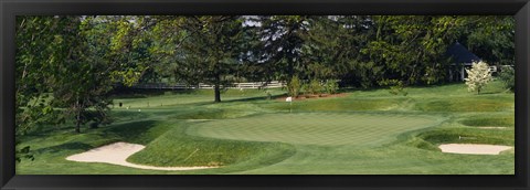 Framed Sand traps on the golf course at Baltimore Country Club, Baltimore Print