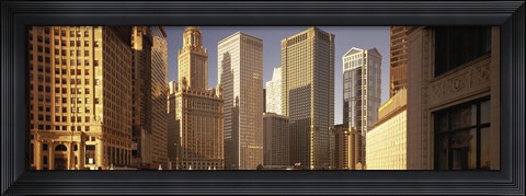 Framed Close up of Skyscrapers in Chicago Print