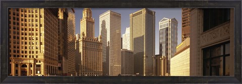 Framed Close up of Skyscrapers in Chicago Print