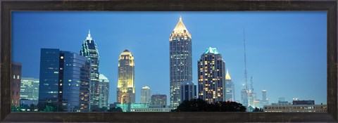 Framed Skyline Atlanta GA USA Print