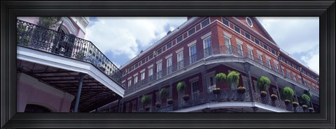 Framed Wrought Iron Balcony New Orleans LA USA Print
