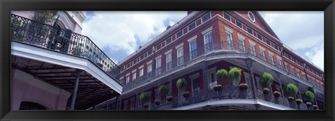 Framed Wrought Iron Balcony New Orleans LA USA Print