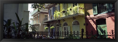 Framed Buildings along the alley, Pirates Alley, New Orleans, Louisiana, USA Print