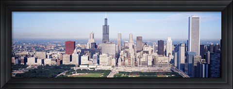 Framed Chicago Skyline from a Distance Print