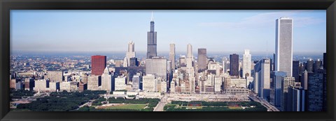 Framed Chicago Skyline from a Distance Print