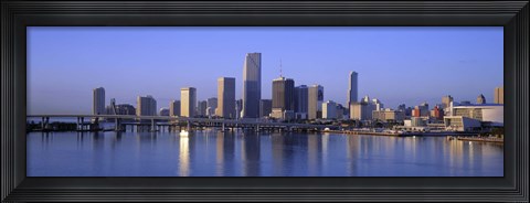 Framed Skyline Miami FL USA Print