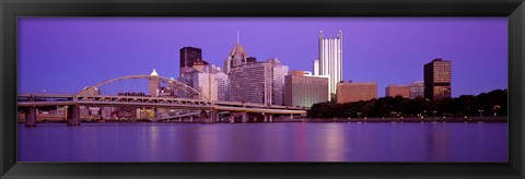 Framed Allegheny River Pittsburgh PA Print