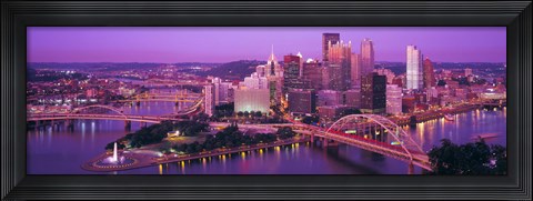 Framed Dusk, Pittsburgh, Pennsylvania, USA Print