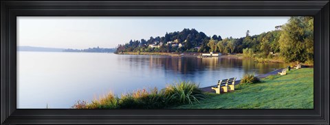 Framed Lake Washington, Mount Baker Park, Seattle, Washington State, USA Print