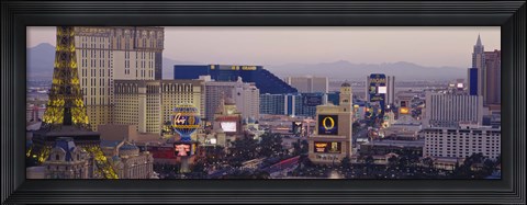 Framed High angle view of buildings in a city, Las Vegas, Nevada Print