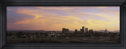 Framed Sunset Skyline Phoenix AZ USA Print