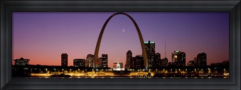 Framed Night view of St Louis MO Print