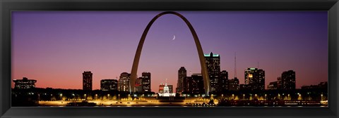 Framed Night view of St Louis MO Print