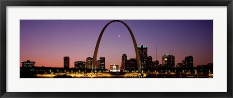 Framed Night view of St Louis MO Print