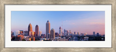 Framed Twilight, Skyline, Atlanta, Georgia, USA Print
