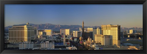 Framed High Angle View Of Buildings In Las Vegas, Nevada Print