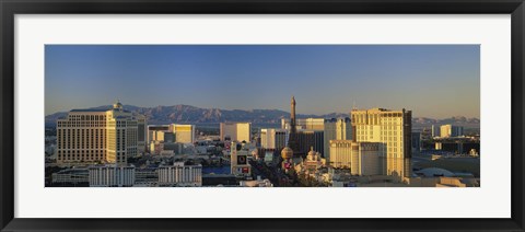 Framed High Angle View Of Buildings In Las Vegas, Nevada Print