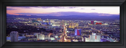 Framed Dusk Las Vegas NV USA Print