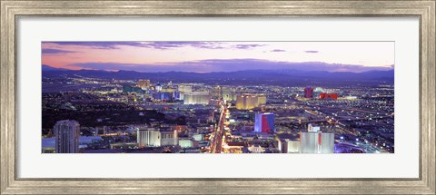 Framed Dusk Las Vegas NV USA Print