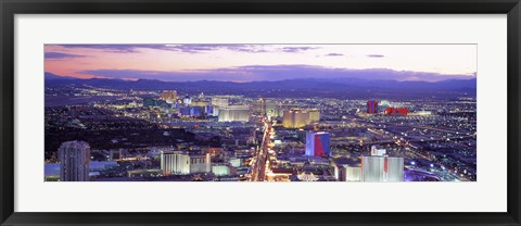 Framed Dusk Las Vegas NV USA Print