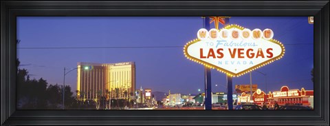 Framed Las Vegas Sign, Las Vegas Nevada, USA Print