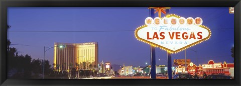 Framed Las Vegas Sign, Las Vegas Nevada, USA Print