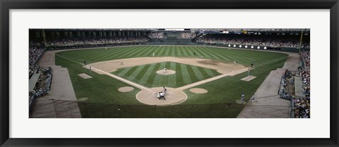 Framed Baseball match in progress, U.S. Cellular Field, Chicago, Cook County, Illinois, USA Print