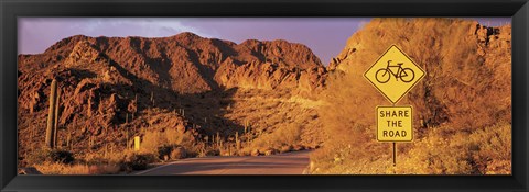 Framed Gates Pass Road Tucson Mountain Park Arizona USA Print