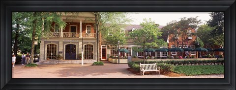Framed Tourist In Town Square, Williamsburg, Virginia, USA Print