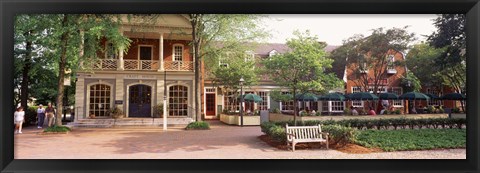 Framed Tourist In Town Square, Williamsburg, Virginia, USA Print