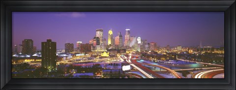Framed Twilight, Minneapolis, MN, USA Print