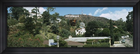 Framed Low angle view of a hill, Hollywood Hills, City of Los Angeles, California, USA Print