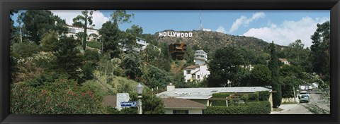 Framed Low angle view of a hill, Hollywood Hills, City of Los Angeles, California, USA Print