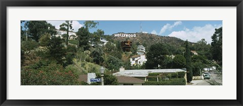 Framed Low angle view of a hill, Hollywood Hills, City of Los Angeles, California, USA Print