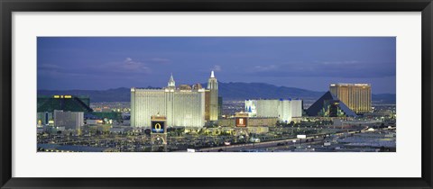 Framed Dusk The Strip Las Vegas NV Print
