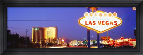Framed Welcome Sign Las Vegas NV Print