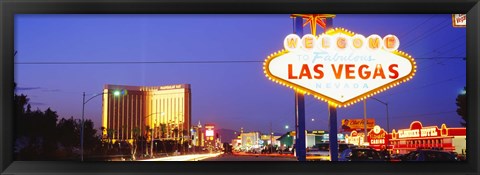 Framed Welcome Sign Las Vegas NV Print