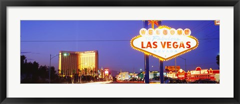 Framed Welcome Sign Las Vegas NV Print