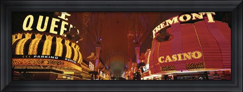 Framed Looking Down Fremont Street Las Vegas NV USA Print