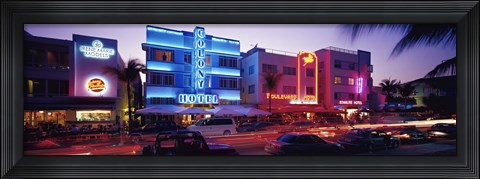 Framed Ocean Drive South Beach Miami FL USA Print