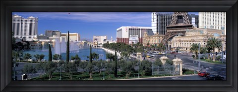 Framed Sunny Day on the Strip in Las Vegas Print