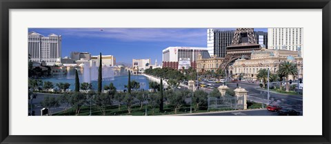 Framed Sunny Day on the Strip in Las Vegas Print