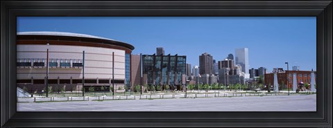 Framed USA, Colorado, Denver, skyline Print