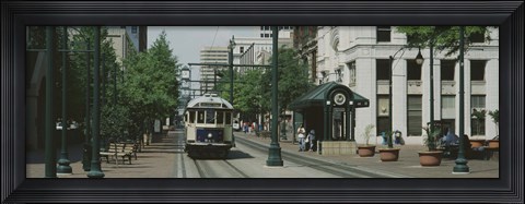 Framed Main Street Trolley Court Square Memphis TN Print