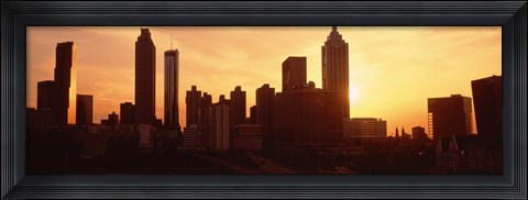 Framed Sunset Skyline, Atlanta, Georgia, USA Print