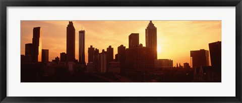 Framed Sunset Skyline, Atlanta, Georgia, USA Print