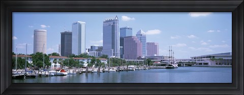 Framed Skyline &amp; Garrison Channel Marina Tampa FL USA Print