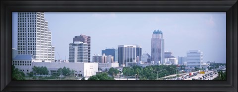 Framed Skyline &amp; Interstate 4 Orlando FL USA Print