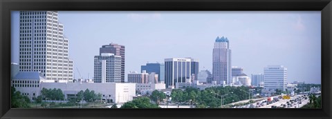Framed Skyline &amp; Interstate 4 Orlando FL USA Print