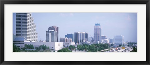 Framed Skyline &amp; Interstate 4 Orlando FL USA Print